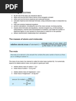 CHM 101 Notes: Moles and Calculations