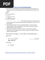 First Law of Thermodynamic1