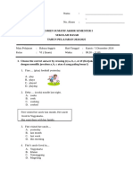 BAHASA INGGRIS SAS Semester 1 Kelas 6