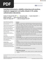 Learning environments, reliability enhancing work practices, employee engagement, and safety climate in VA cardiac catheterization laboratories