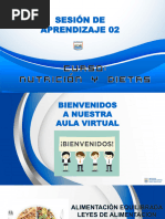 SESIÓN DE APRENDIZAJE N°2 - alimentación equilibrada,leyes de alimentación