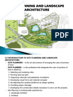 Site Planning and Landscape Architecture