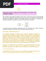 Reflexion de problemas matematicos