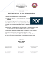 Unified School Rules Regulation