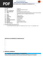 PLANIFICADOR EXPERIENCIA 9  DPCC  3° Y 4°