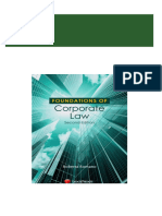 Foundations of Corporate Law 2nd Edition 2024 Scribd Download