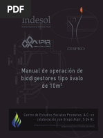 Manual de Operación de Biogestores Tipo Óvalo de 10m