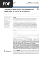 Channel State Information Based Wireless Localization by Signal Reconstruction