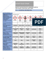 COSHH Quick Sheet - No G01 - Unleaded petrol