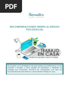 Recomendaciones Para Trabajo en Casa- Psicosocial