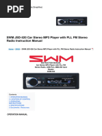 Jsd 520 Car Stereo Mp3 Player With Pll Fm Stereo Radio Manual