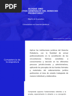 Semana Cuatro, Bloque Uno, Derecho Probatorio