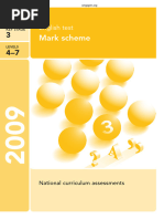 KS3 2009  - MarkScheme