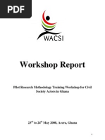 Policy Research Methodology Workshop Narrative Report - Accra, Ghana (May 2008)