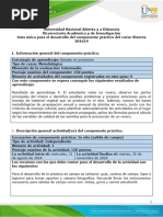 Guía para el desarrollo del componente práctico - Unidad 2 - Fase 4 - Componente práctico - Salida de campo