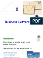 Unit 8 Business Letters 1