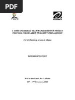 Project Proposal Formulation and Grants Management Training Narrative Report-Accra, Ghana (September, 2010)