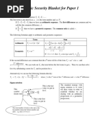 Maths PAPER 1 Security Blanket