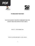 NGO Management Training Narrative Report, Accra, Ghana (November, 2010)