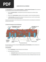 Lesson Notes on Cell Membrane