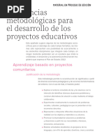 Sugerencias Metodológicas proyectos