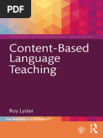 Lyster (2017) Content-Based Language Teaching