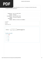 Avaliação de Análise Matemática 3