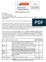 CIRCULAR RECTORAL No S3 â 244 DECIMO C TAREAS Y-O MATERIALES SEMANA DEL 28 DE OCTUBRE   al 1 DE NOVIEMBRE 2