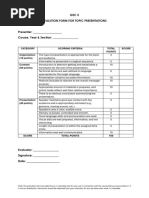 GEC 5 Evaluation for Topic Presentation