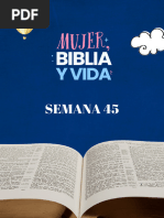 Semana 45 Mujer, Biblia y Vida