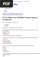 CCNA Discovery 4 Module 4 Exam Answers Version 4