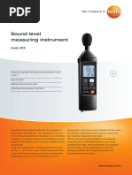 Datasheet - Testo Sound Level Meter 815