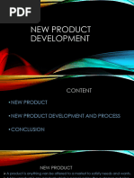 NEW PRODUCT DEVELOPMENT