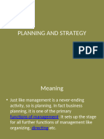 Planning and Strategy