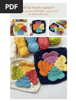 Four Hearts Granny Square Etsy