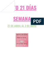 1ª SEMANA - 27 DE ABRIL AL 3 DE MAYO