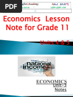 Economics Lesson Note for Grade 11