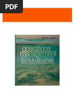 All chapter download Operations Management 5th Edition Reid Test Bank