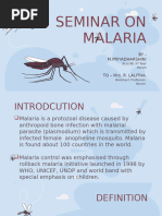 Seminar on Malaria - By M Priyadharshini