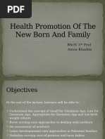 Health Promotion of the New Born and Family