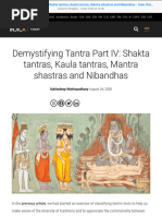 Demystifying Tantra Part IV Shakta tantras, Kaula tantras, Mantra shastras and Nibandhas - Indic Today