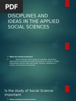 Disciplines and Ideas in the Applied Social Sciences