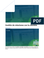 Gestión de relaciones con la clientela