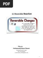 Reversible reactions w/s