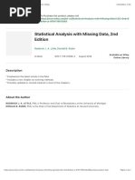 Statistical Analysis With Missing Data, 2nd Edition | Wiley