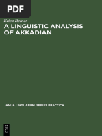 Reiner, A Linguistic Analysis of Akkadian