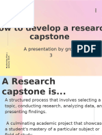 How to Develop a Research capstone