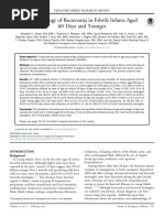 Epidemiology of Bacteremia in Febrile Infants Aged 60 Days and Younger