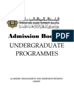 Admission booklet