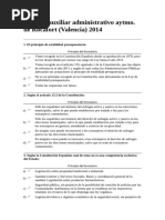 Examen auxiliar administrativo aytmo Rocafor 2014